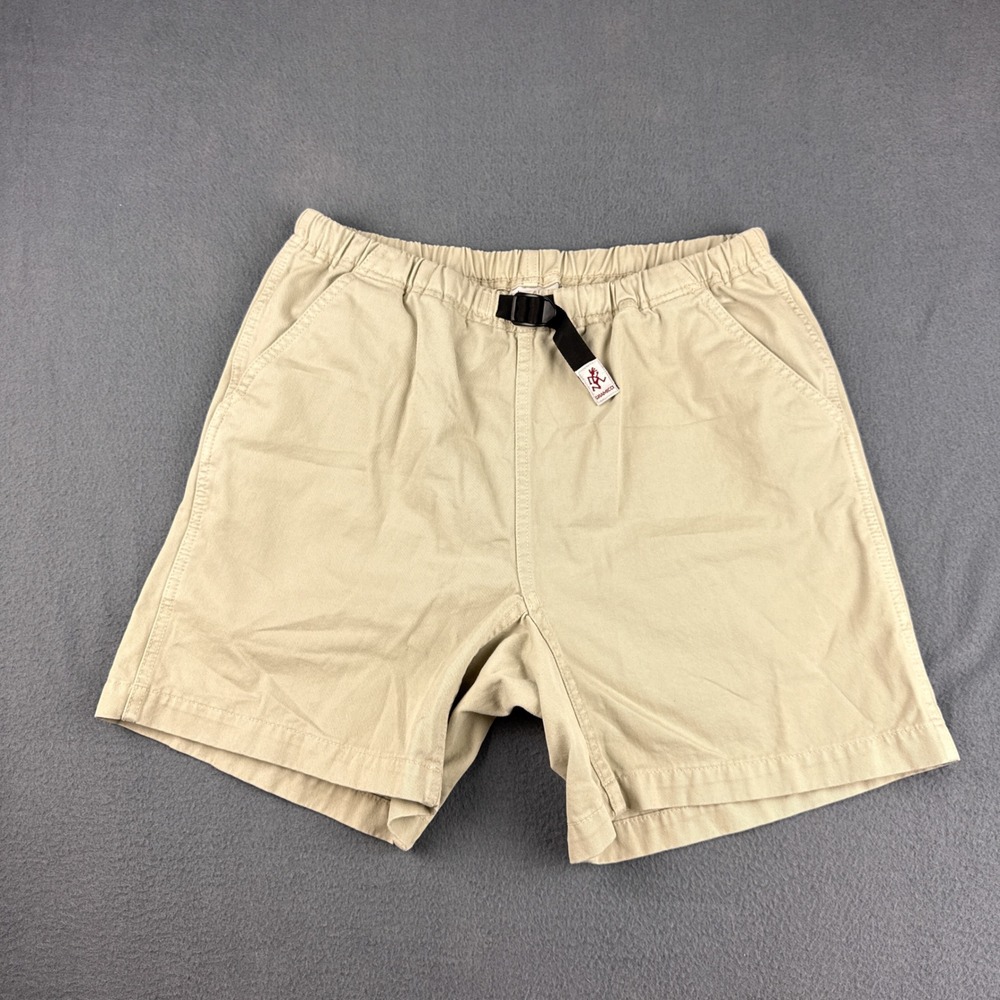 Gramicci Shorts Men's S Beige G-Shorts Climbing Hiking Belted Cotton Huckberry